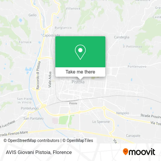 AVIS Giovani Pistoia map