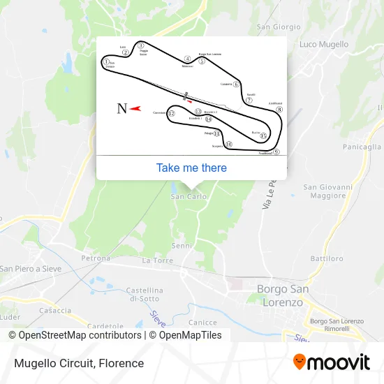 Mugello Circuit map