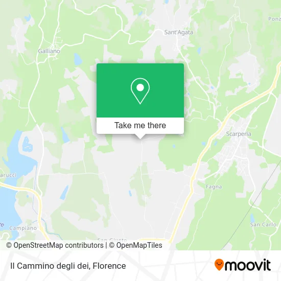 Il Cammino degli dei map