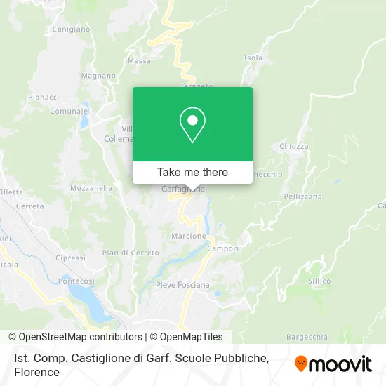 Castiglione di Garf. Comprehensive Institute Public Schools map