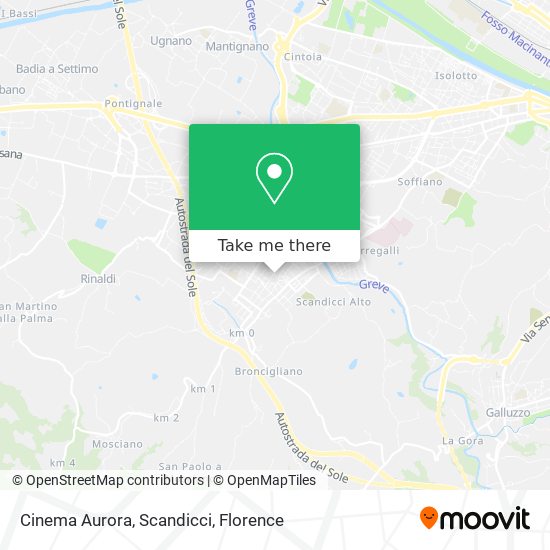 Cinema Aurora, Scandicci map