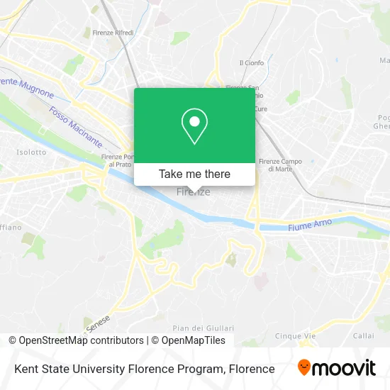 Kent State University Florence Program map