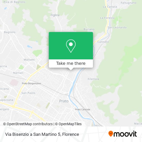 Via Bisenzio a San Martino 5 map