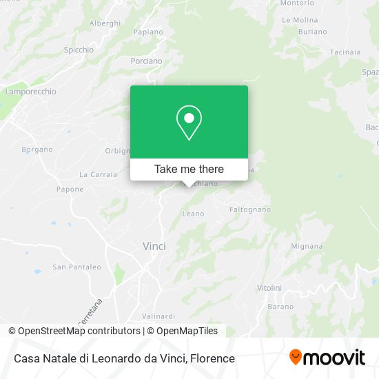 Casa Natale di Leonardo da Vinci map
