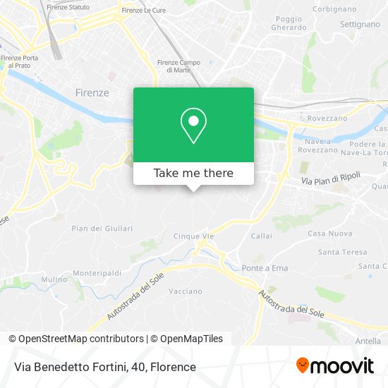 Via Benedetto Fortini, 40 map