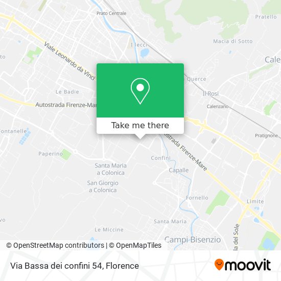 Via Bassa dei confini 54 map