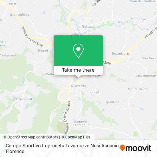 Campo Sportivo Impruneta Tavarnuzze Nesi Ascanio map