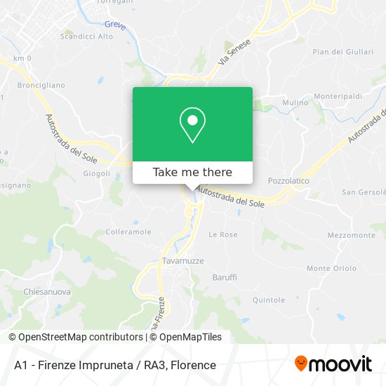 A1 - Firenze Impruneta / RA3 map