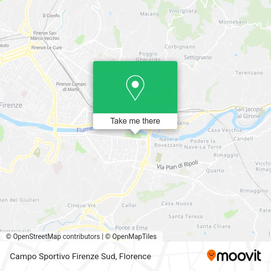 Campo Sportivo Firenze Sud map