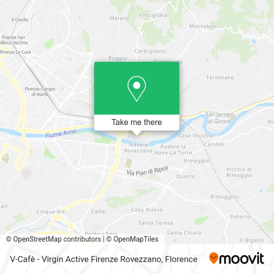 V-Cafè -  Virgin Active Firenze Rovezzano map