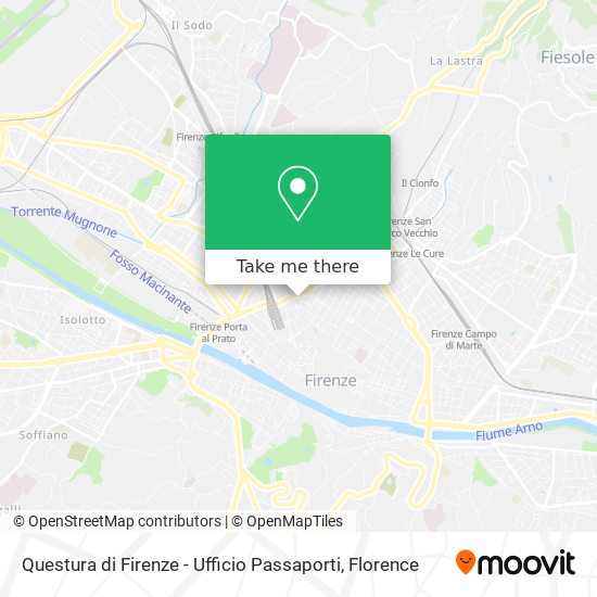 Questura di Firenze - Ufficio Passaporti map