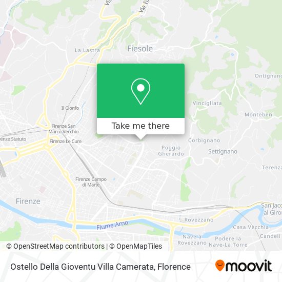 Ostello Della Gioventu Villa Camerata map