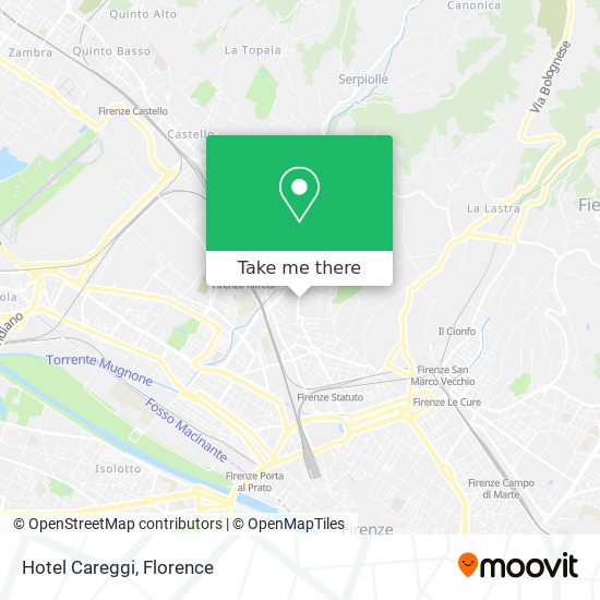 Hotel Careggi map