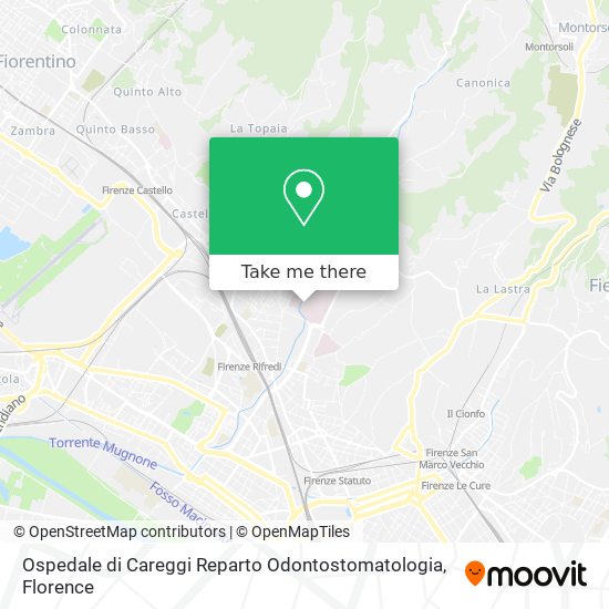 Ospedale di Careggi Reparto  Odontostomatologia map