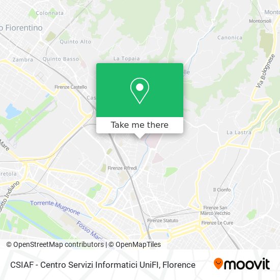 CSIAF - Centro Servizi Informatici UniFI map