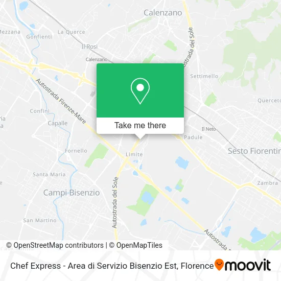 Chef Express - Area di Servizio Bisenzio Est map