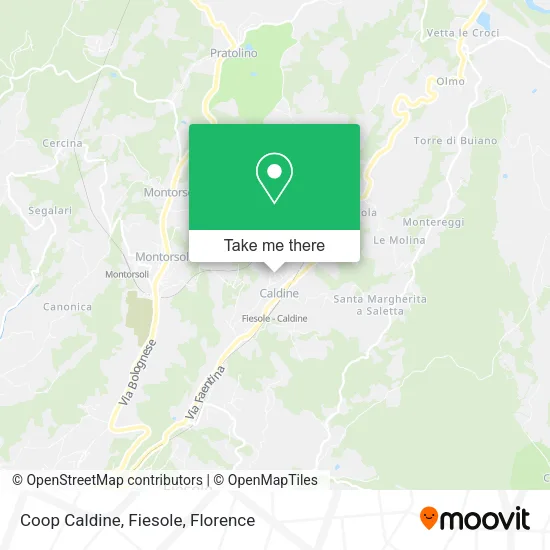 Coop Caldine, Fiesole map