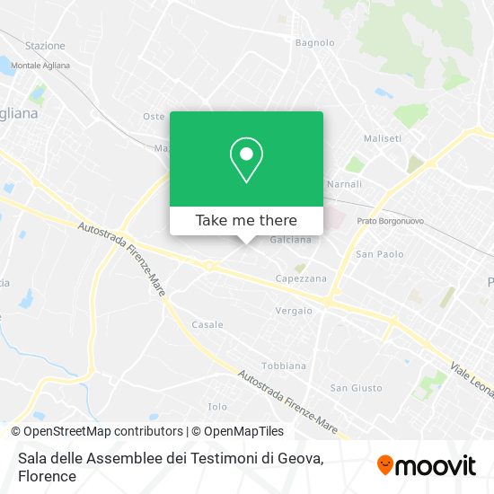 Sala delle Assemblee dei Testimoni di Geova map