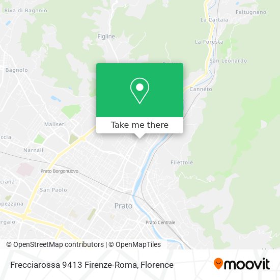 Frecciarossa 9413 Firenze-Roma map