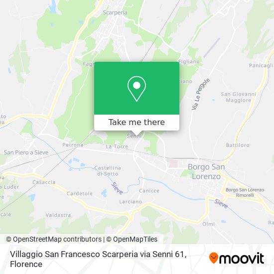 Villaggio San Francesco Scarperia via Senni 61 map