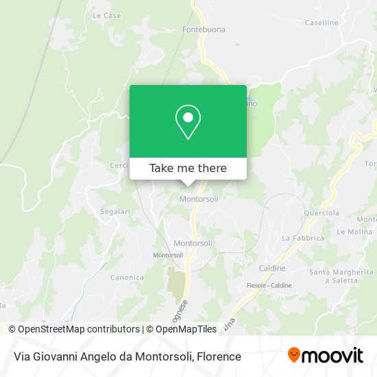 Via Giovanni Angelo da Montorsoli map