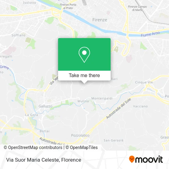 Via Suor Maria Celeste map