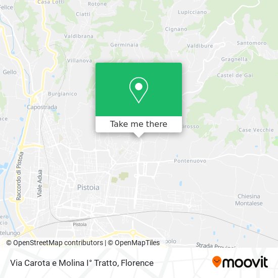 Via Carota e Molina I° Tratto map