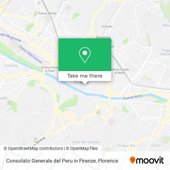 Consolato Generale del Peru in Firenze map