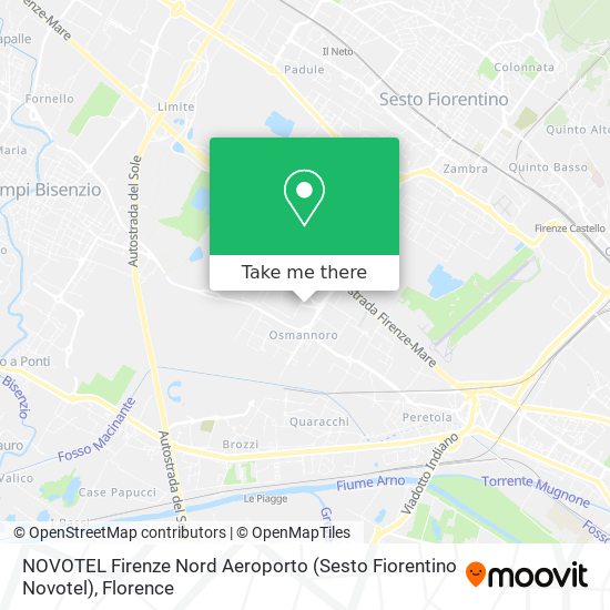 NOVOTEL Firenze Nord Aeroporto (Sesto Fiorentino Novotel) map