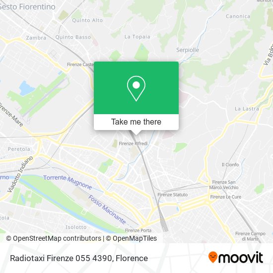 Radiotaxi Firenze 055 4390 map