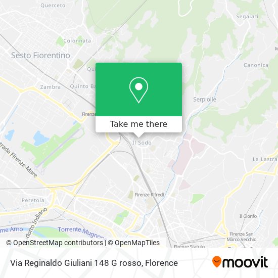 Via Reginaldo Giuliani 148 G rosso map