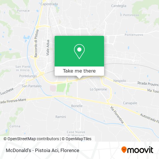 McDonald's - Pistoia Aci map