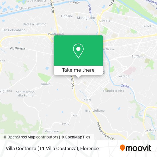 Villa Costanza (T1 Villa Costanza) map