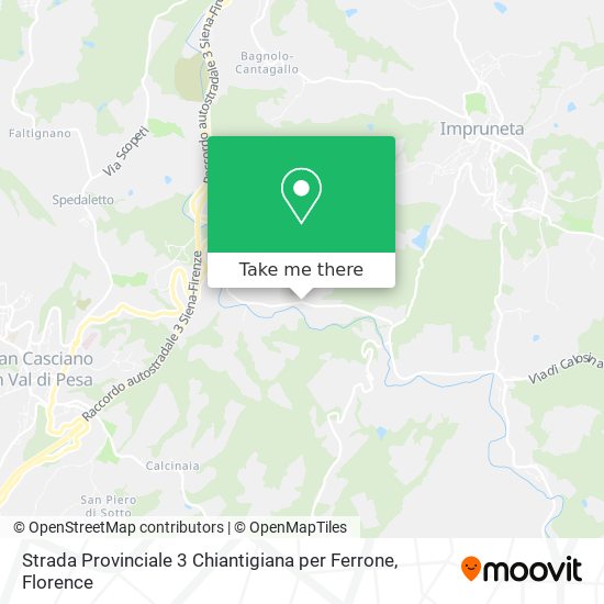 Strada Provinciale 3 Chiantigiana per Ferrone map