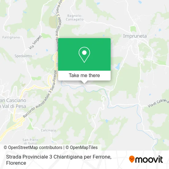 Provincial Road 3 Chiantigiana to Ferrone map