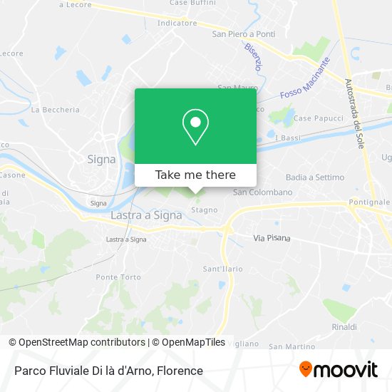 Parco Fluviale Di là d'Arno map
