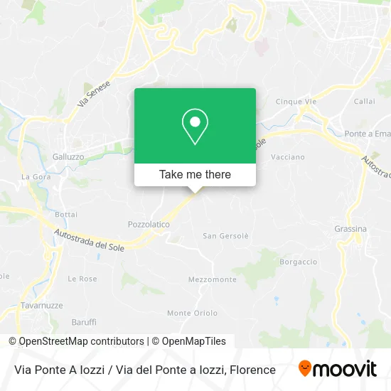 Via Ponte A Iozzi / Via del Ponte a Iozzi map