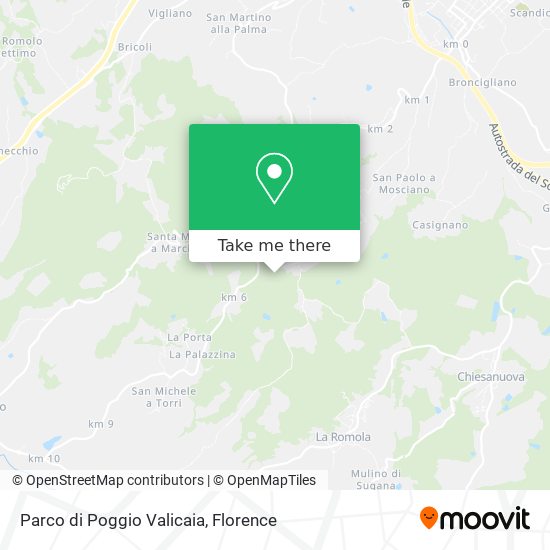 Parco di Poggio Valicaia map