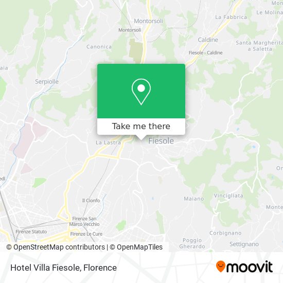 Hotel Villa Fiesole map