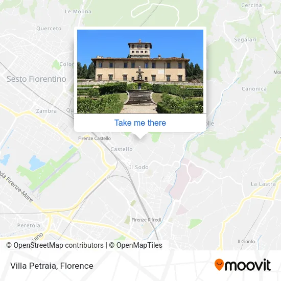 Villa Petraia map