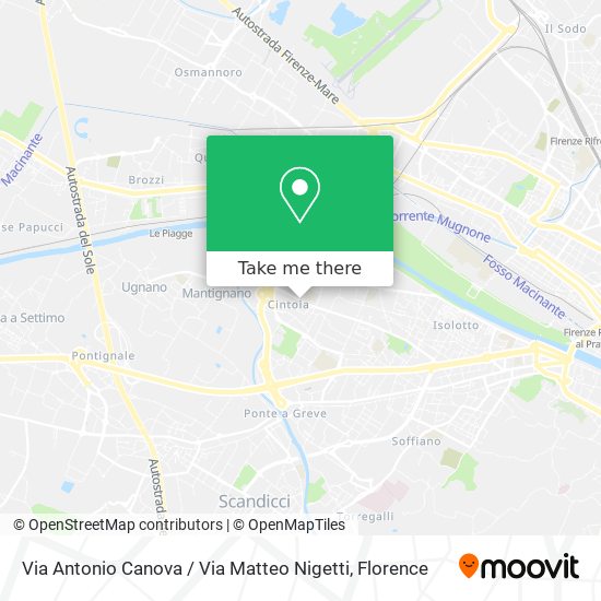 Via Antonio Canova / Via Matteo Nigetti map