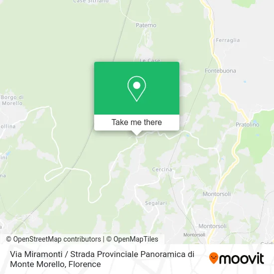 Via Miramonti / Strada Provinciale Panoramica di Monte Morello map