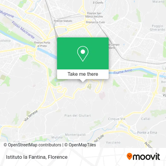 Istituto la Fantina map