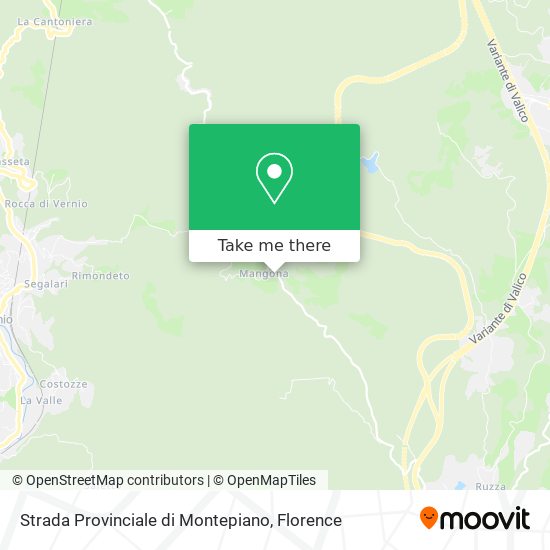 Strada Provinciale di Montepiano map