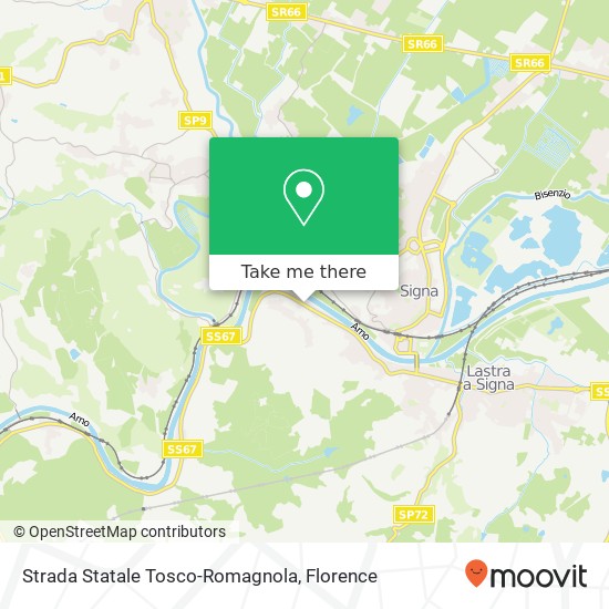 Strada Statale Tosco-Romagnola map