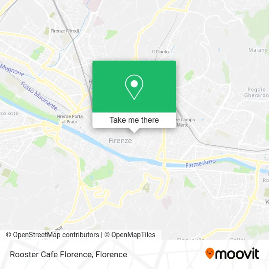 Rooster Cafe Florence map