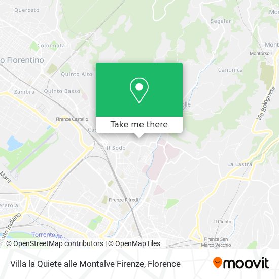 Villa la Quiete alle Montalve Firenze map