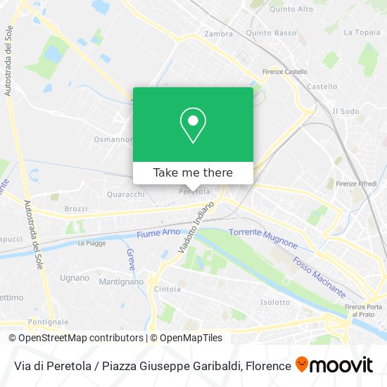 Via di Peretola / Piazza Giuseppe Garibaldi map
