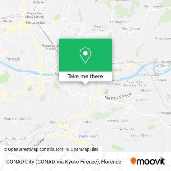 CONAD City (CONAD Via Kyoto Firenze) map