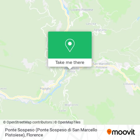 Ponte Sospeso (Ponte Sospeso di San Marcello Pistoiese) map